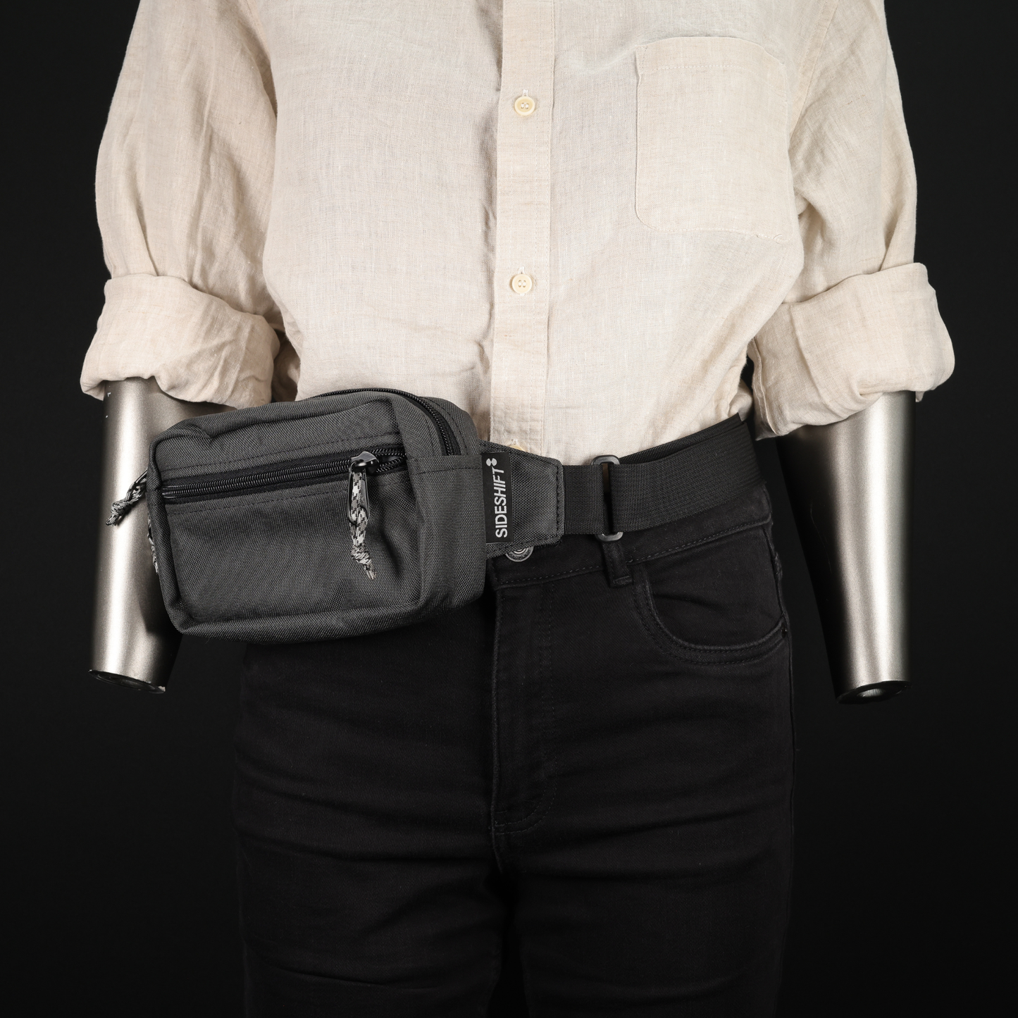 Waist Pack #015 (Dark Grey/Flo Orange)