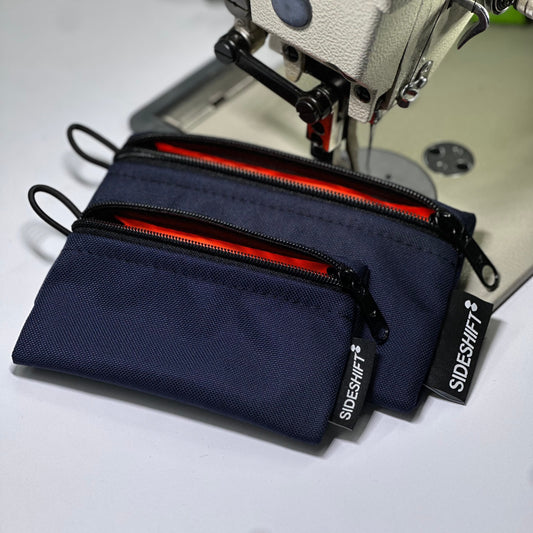 Zip Pouch - Navy/Fluro Orange 2 Pack