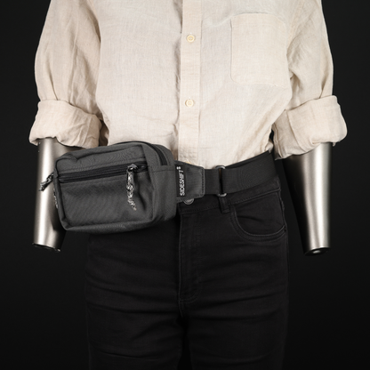 Waist Pack #015 (Dark Grey/Flo Orange)