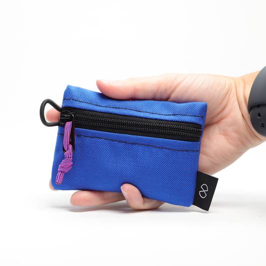 Tiny Pocket Pouch (#030) Royal Blue/Flo Orange