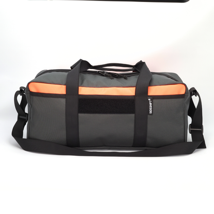 20L Essentials Duffel #004 (Flo Orange on Dark Grey)