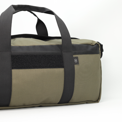 20L Essentials Duffel #004 (Black on Ranger Green)
