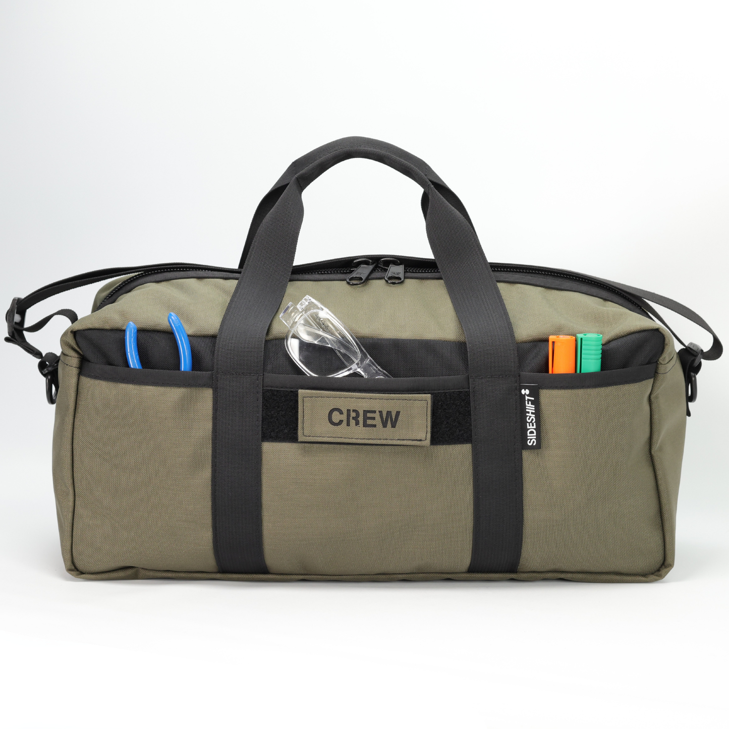 20L Essentials Duffel #004 (Black on Ranger Green)