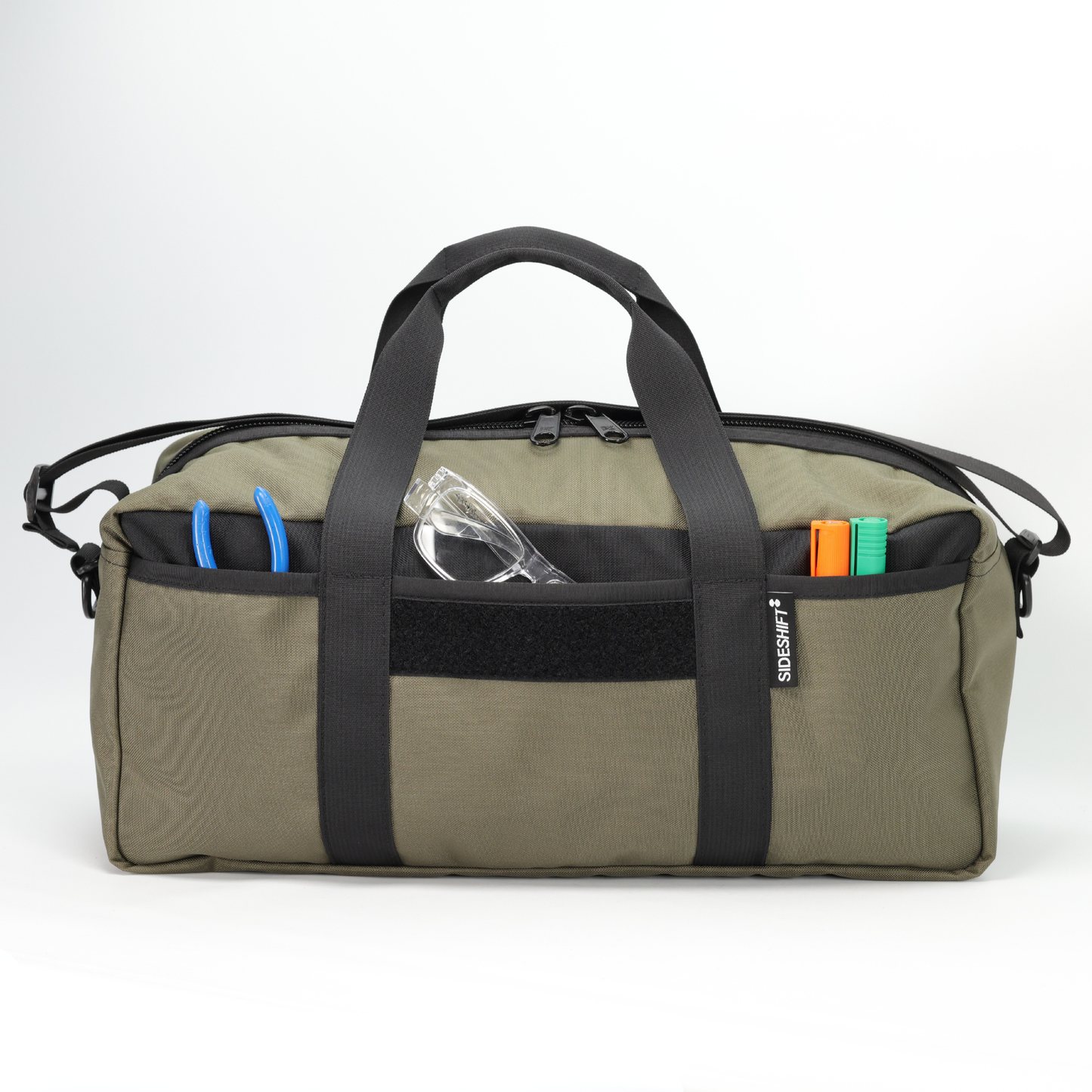 20L Essentials Duffel #004 (Black on Ranger Green)