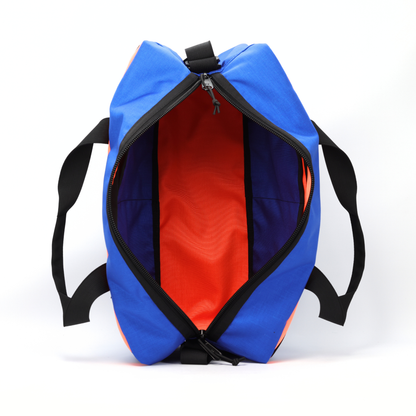 20L Essentials Duffel #005 (Flo Orange on Royal Blue)