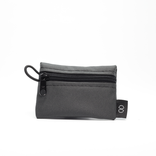 Tiny Pocket Pouch (#058) Dark Grey/Flo Orange