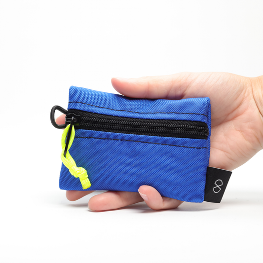Tiny Pocket Pouch (#061) Royal Blue/Flo Yellow
