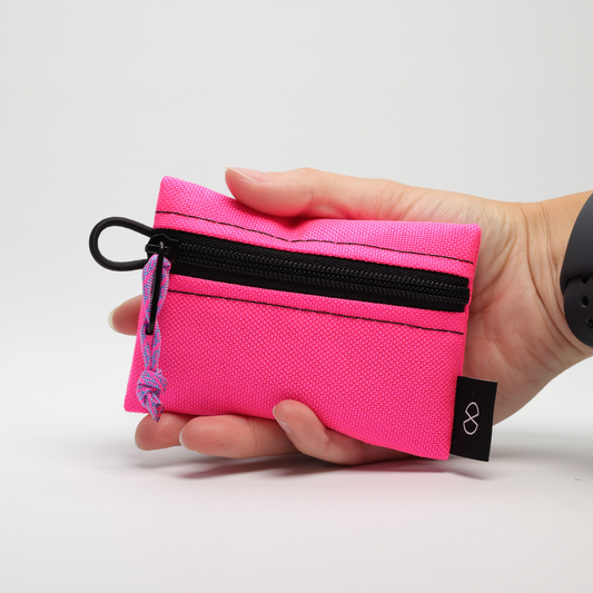 Tiny Pocket Pouch (#010) Pink/Dark Grey