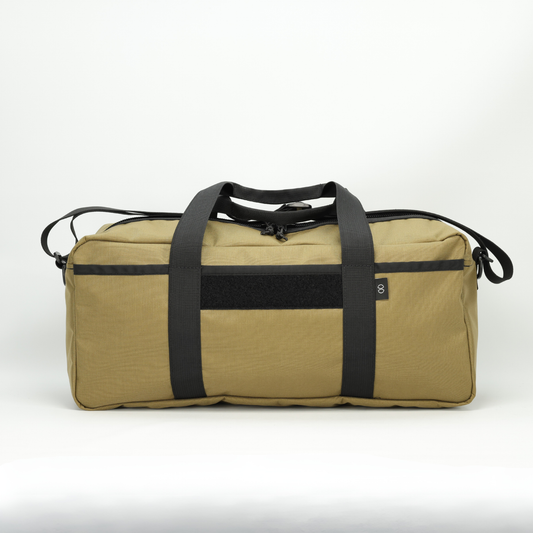 20L Essentials Duffel #006 (Black on Khaki)