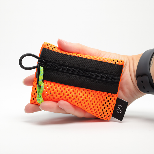 Tiny Pocket Pouch (#013) Flo Orange Mesh