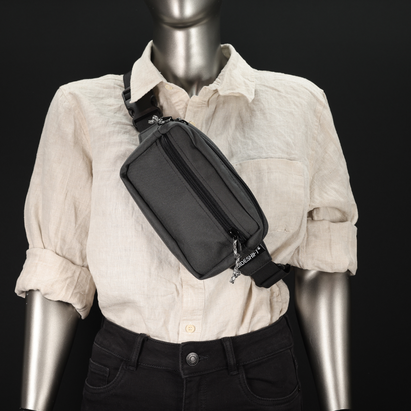 Waist Pack #015 (Dark Grey/Flo Orange)