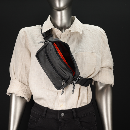 Waist Pack #015 (Dark Grey/Flo Orange)