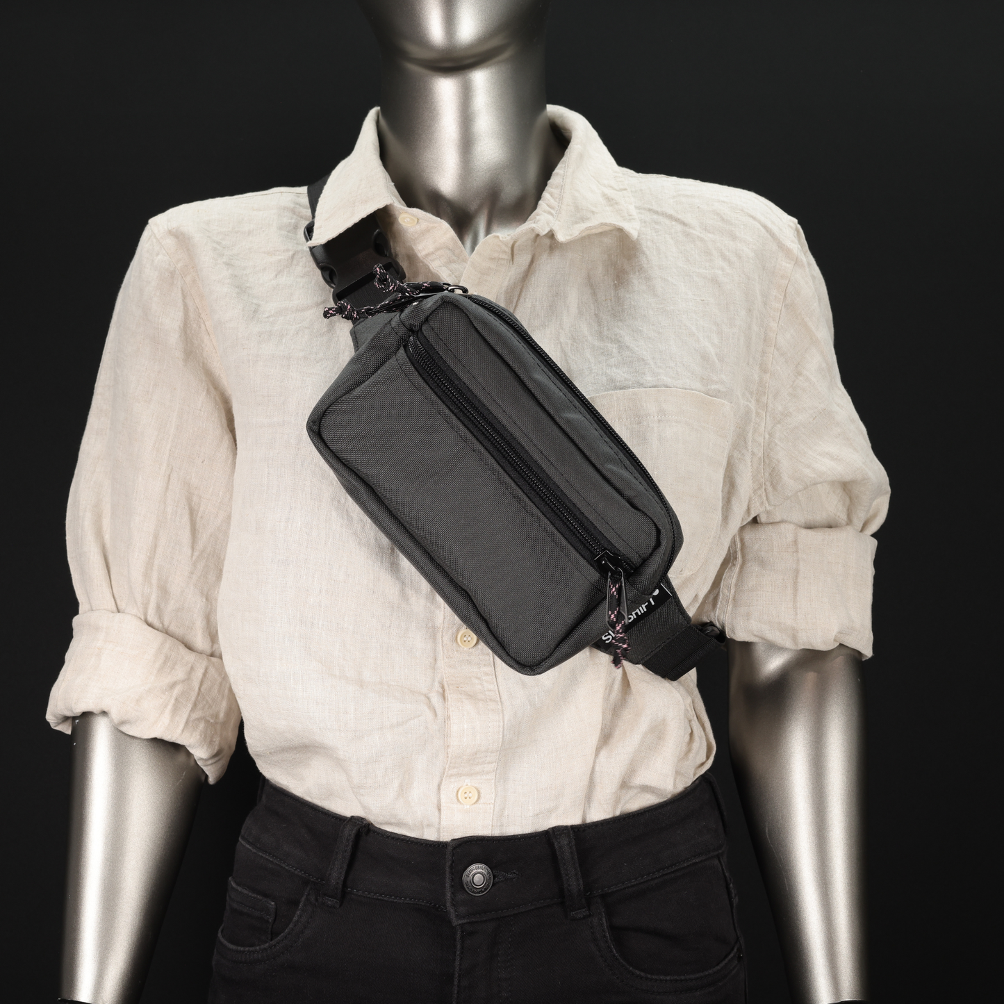 Waist Pack #016 (Dark Grey/Flo Orange)