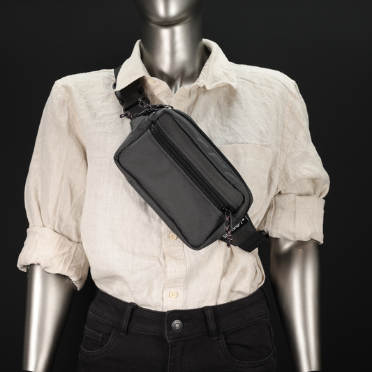 Waist Pack #016 (Dark Grey/Flo Orange)