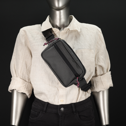 Waist Pack #017 (Dark Grey/Flo Orange)