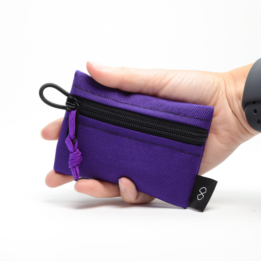 Tiny Pocket Pouch (#024) Purple/Dark Grey