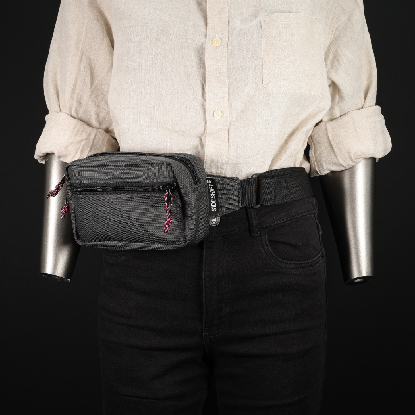 Waist Pack #017 (Dark Grey/Flo Orange)