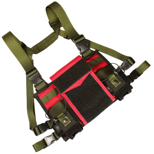 Chest Rig Type 3 (Black/Red/Olive Green)