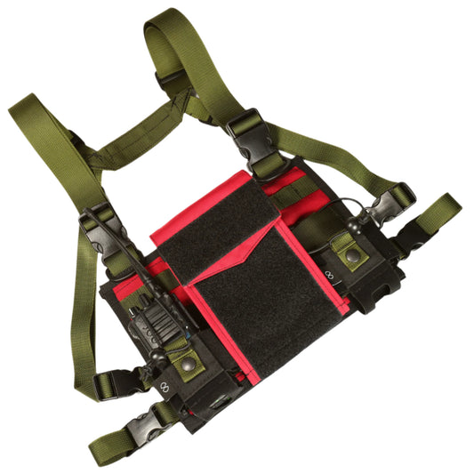 Chest Rig Type 3 (Black/Red/Olive Green)