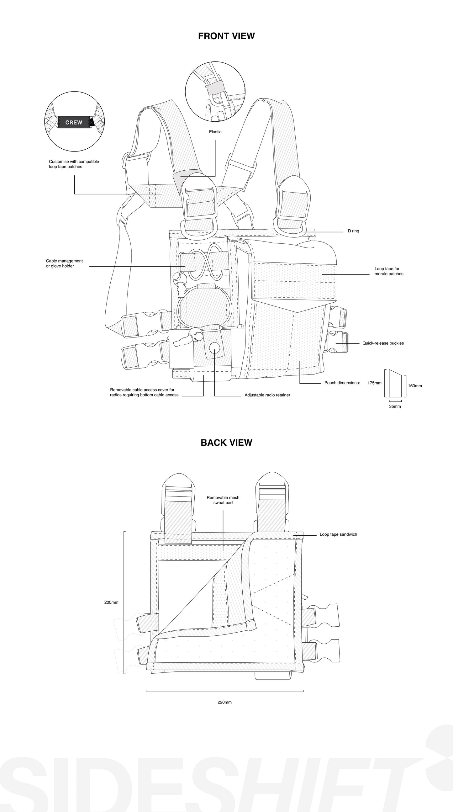 Chest Rig Type 2 (Navy/Purple/Black)