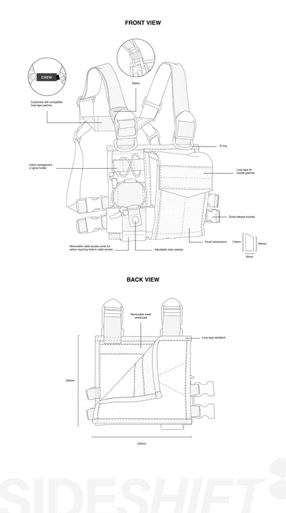 Chest Rig Type 2 (Navy/Purple/Black)