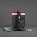 Dog Treat Pouch in Black x Pink