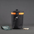 Dog Treat Pouch in Black x Fluro Orange