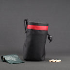 Dog Treat Pouch in Black x Red
