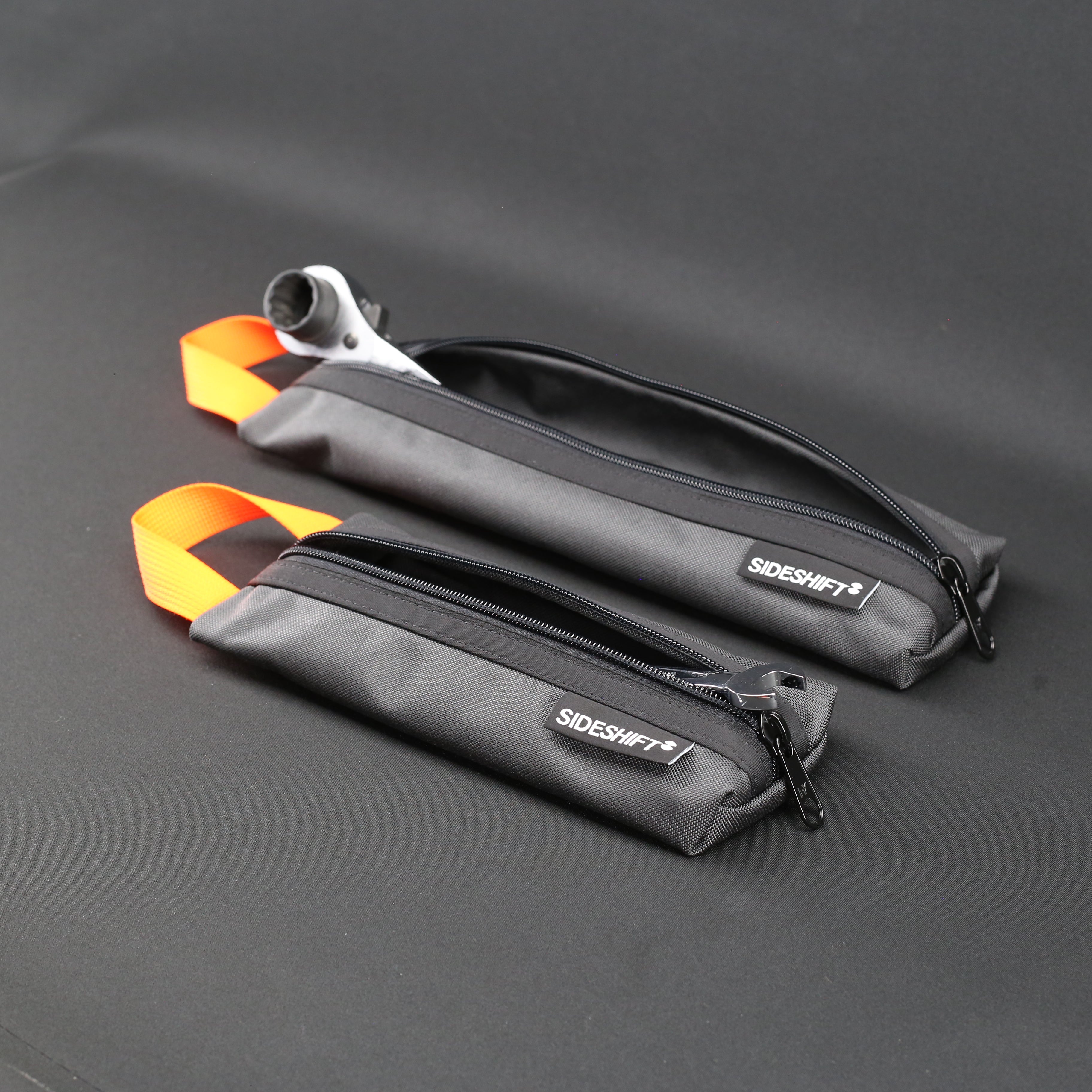 Grab Pouch in Dark Grey/Orange
