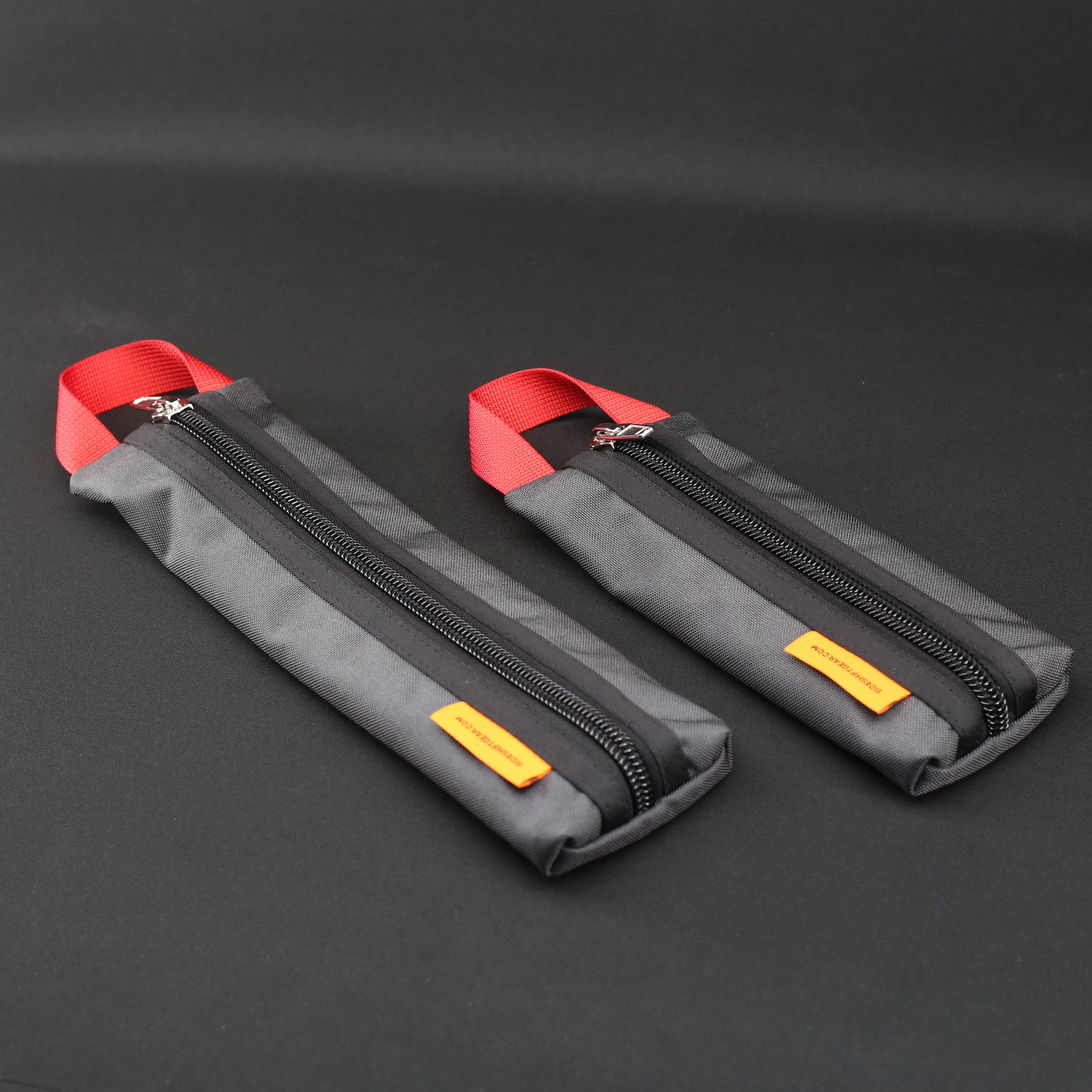 Grab Pouch in Dark Grey / Red. Special Batch.