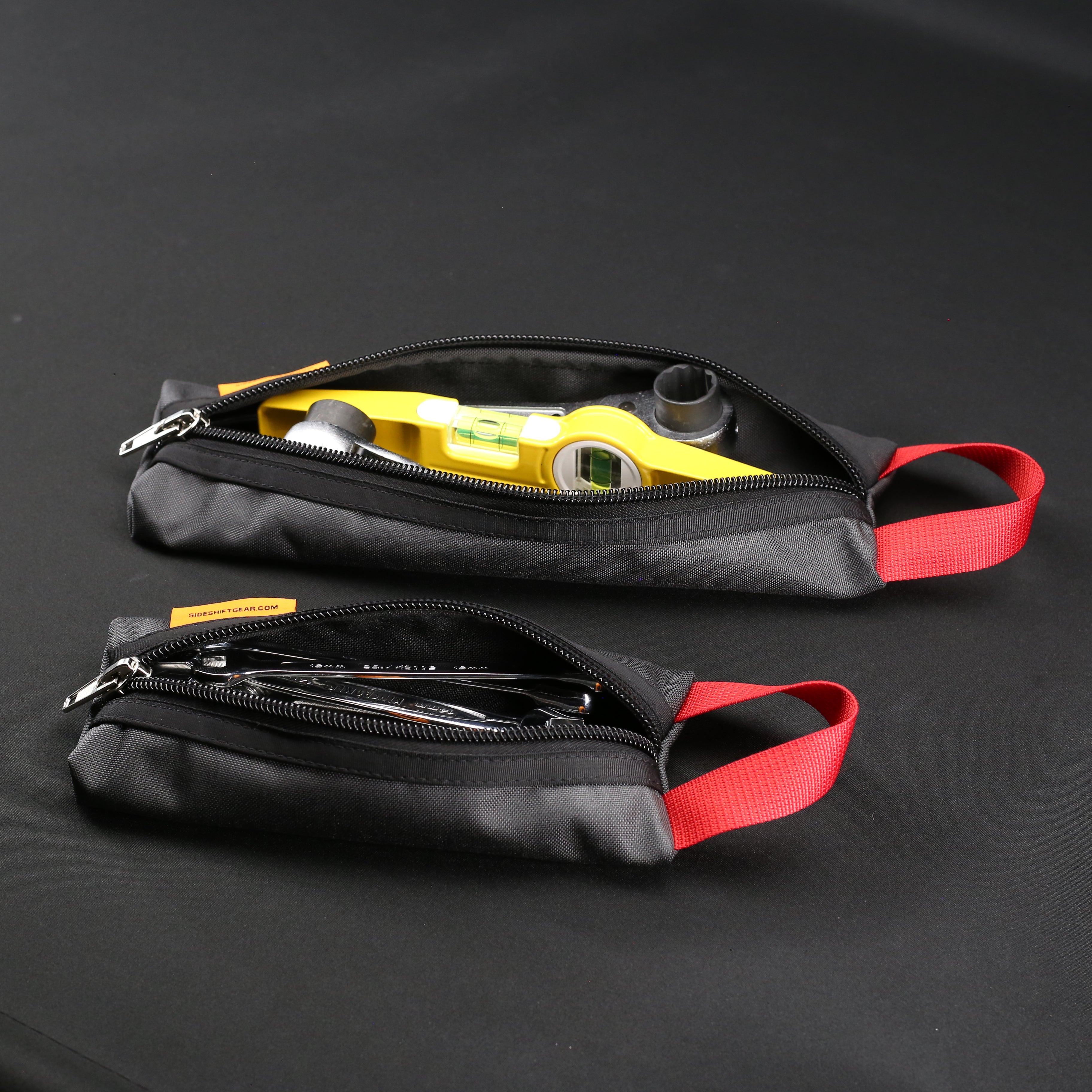 Grab Pouch in Dark Grey / Red. Special Batch.