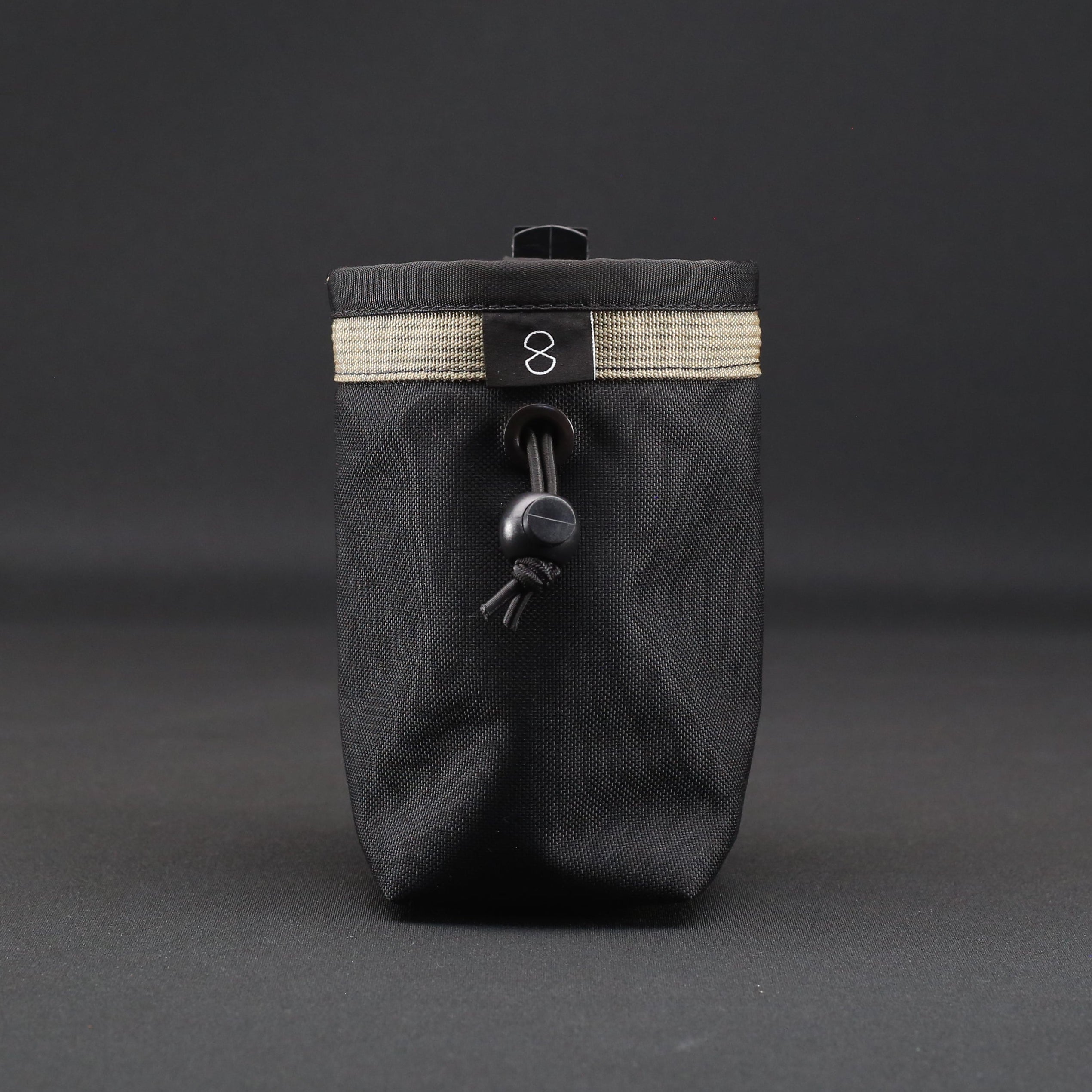 Dog Treat Pouch in Black x Tan