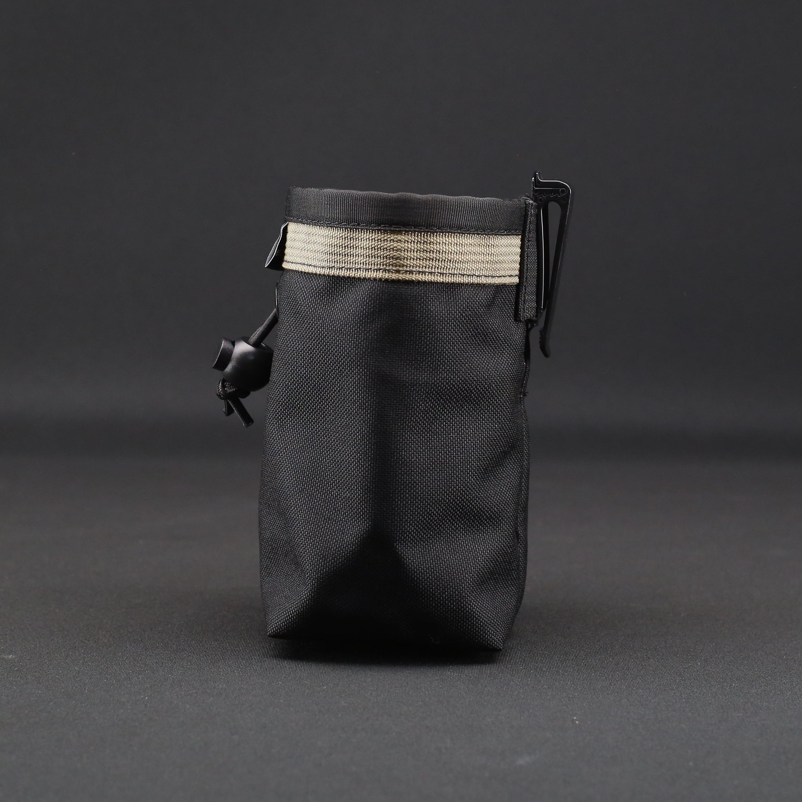 Dog Treat Pouch in Black x Tan
