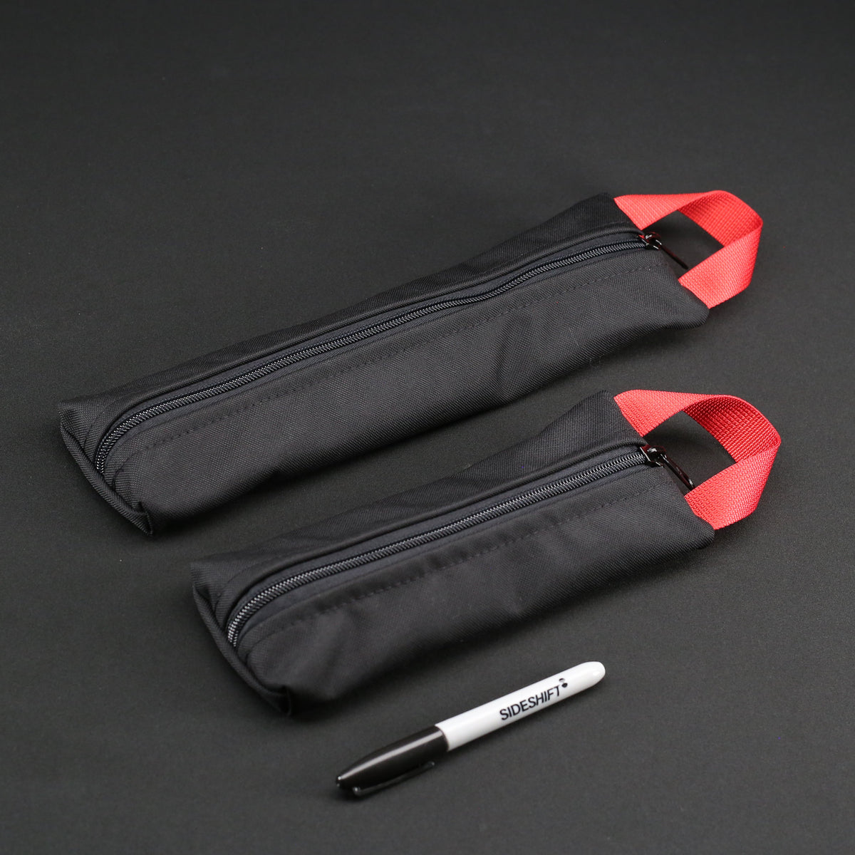 Grab Pouch in Black x Red