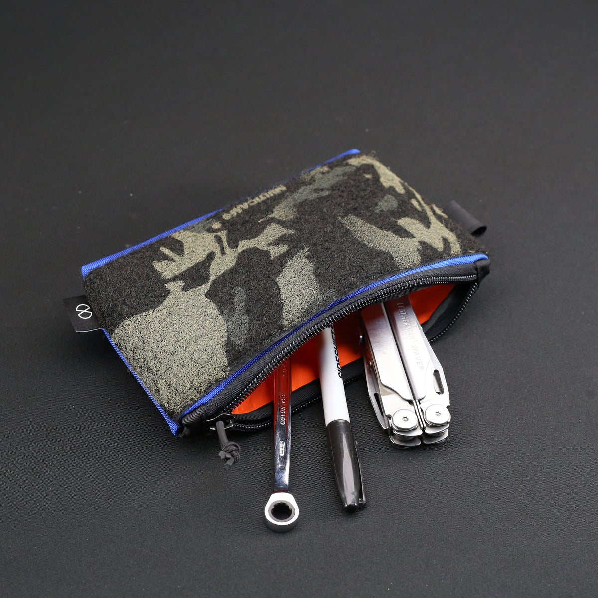 Stash Pouch in Royal Blue x MCB x Orange