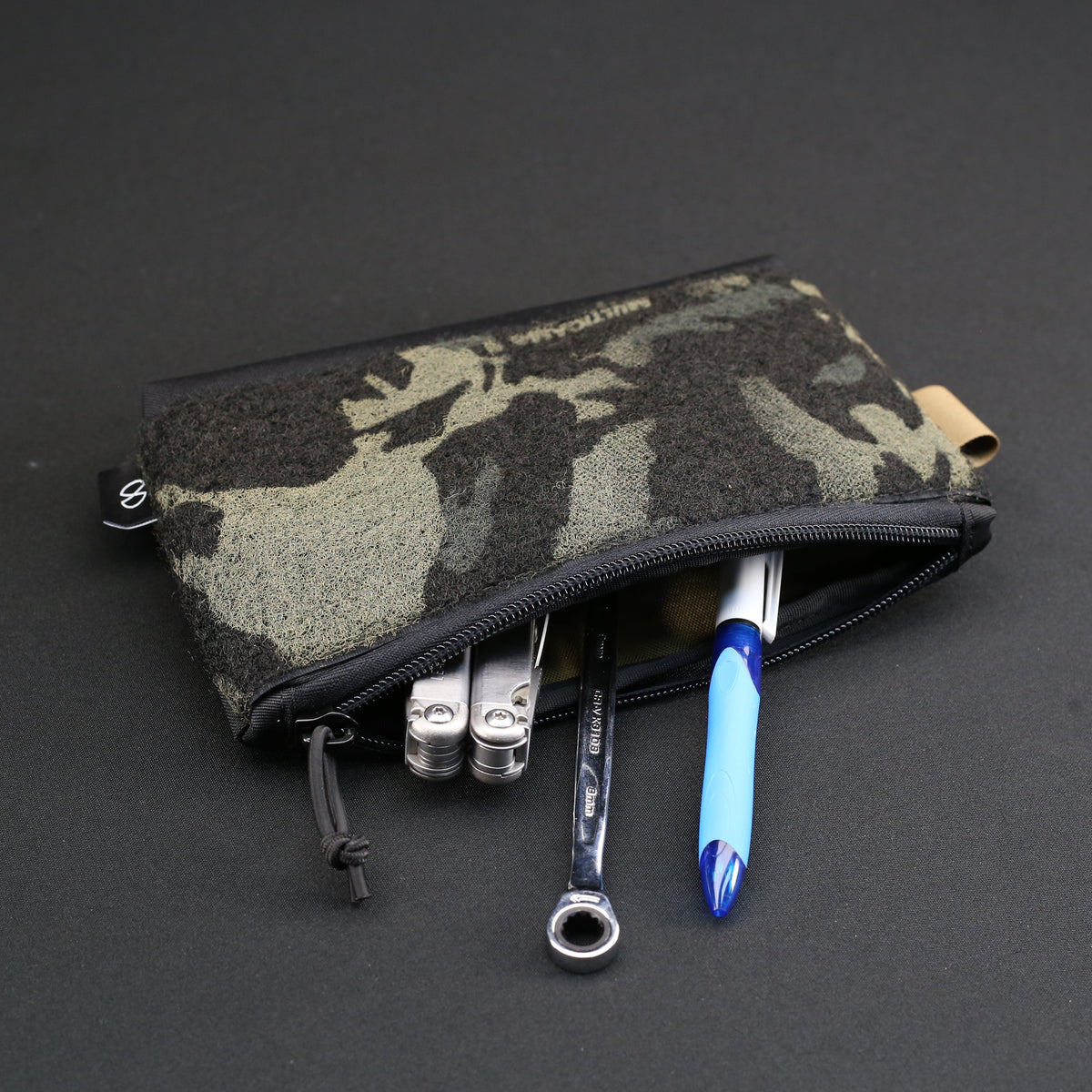 Stash Pouch in Black x MCB x Khaki