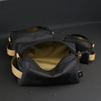 3 Piece Travel Pouch Set in Black x Coyote Brown