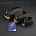 3 Piece Travel Pouch Set in Black x Coyote Brown