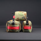 3 Piece Travel Pouch Set in Auscam x Red