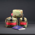 3 Piece Travel Pouch Set in Auscam x Red