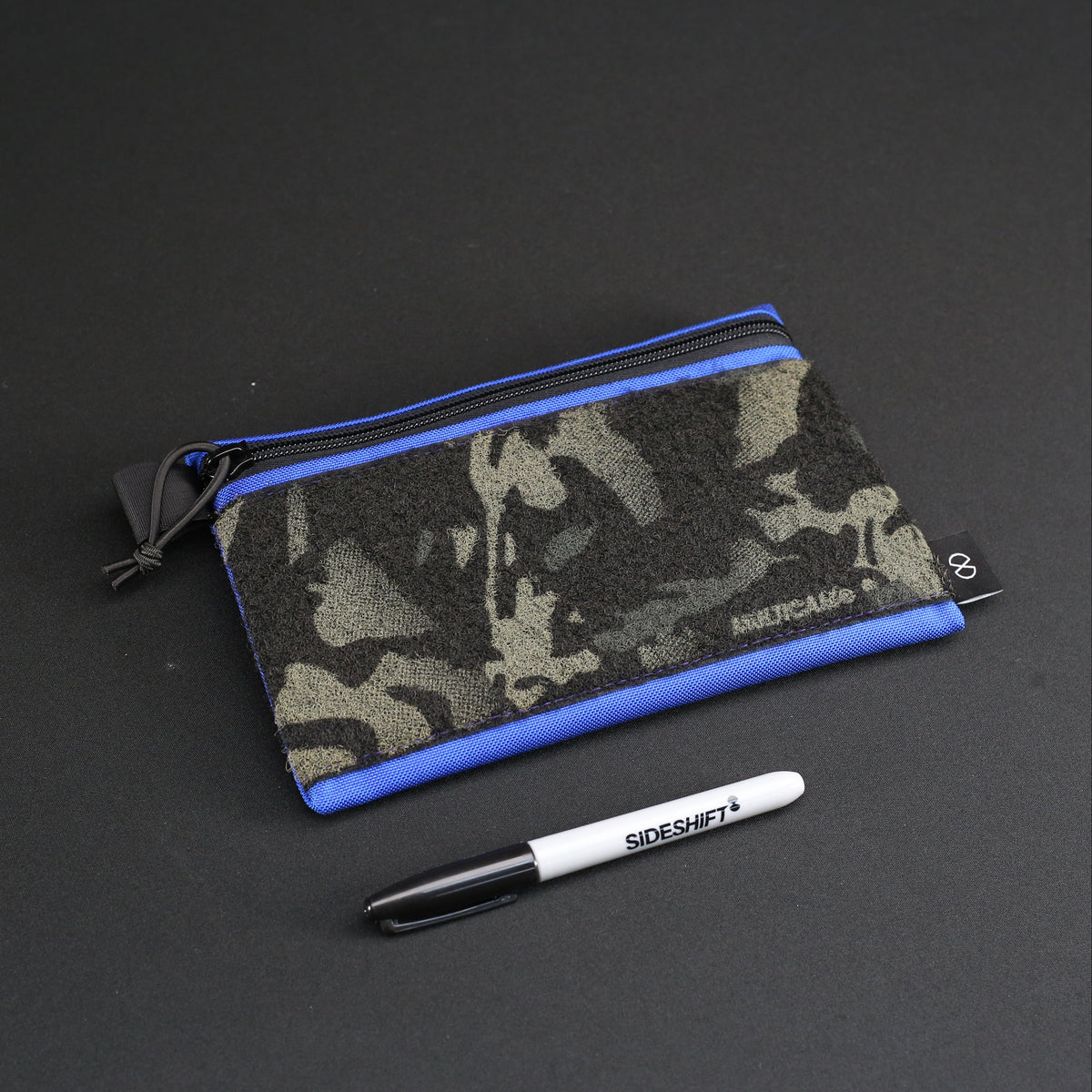 Flat Zip Pouch in Royal Blue x MCB