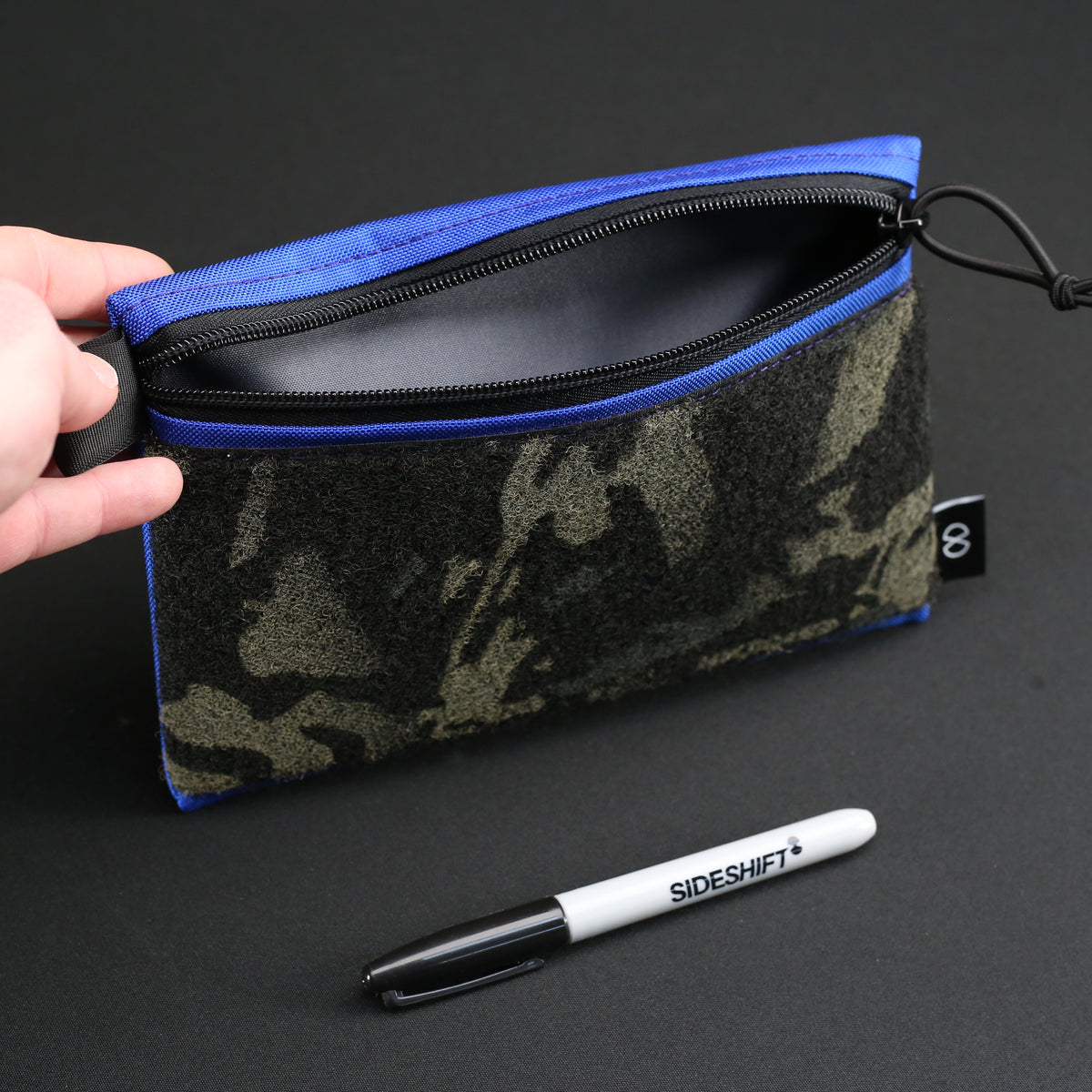 Flat Zip Pouch in Royal Blue x MCB