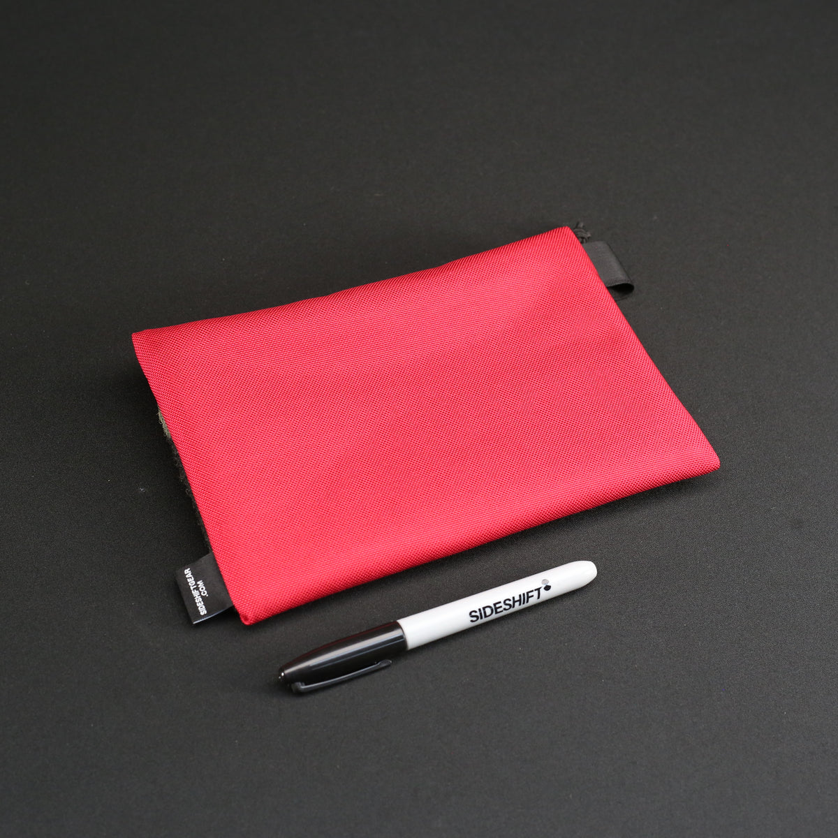 Flat Zip Pouch in Red x MCB