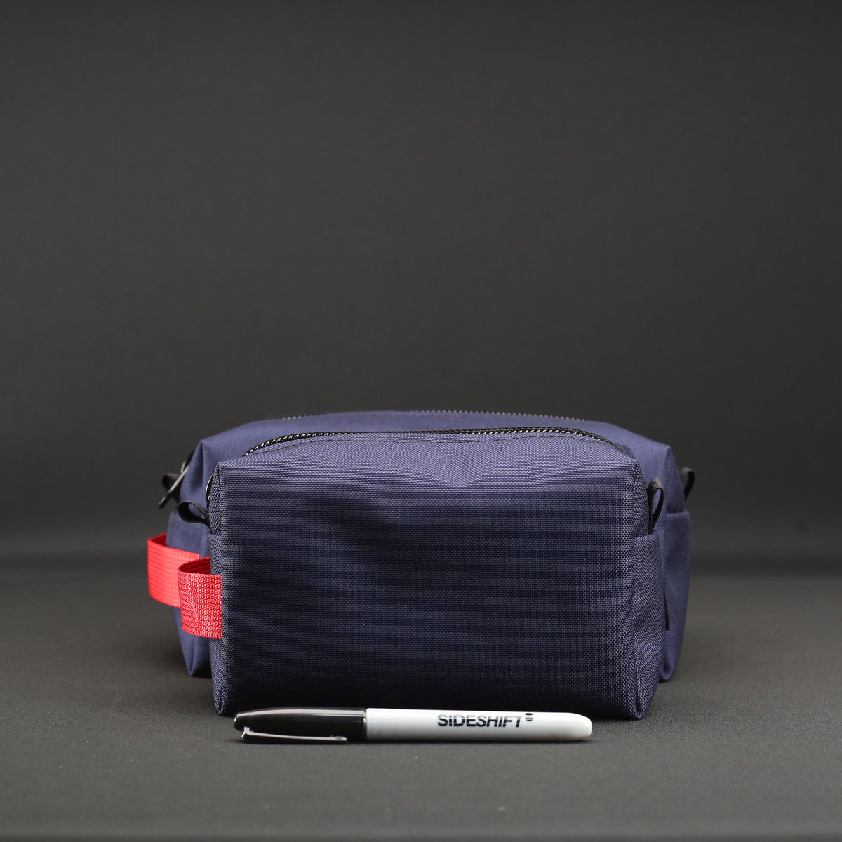 2 Piece Travel Pouch Set in Navy x Red