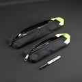 Grab Pouch in Black x Green