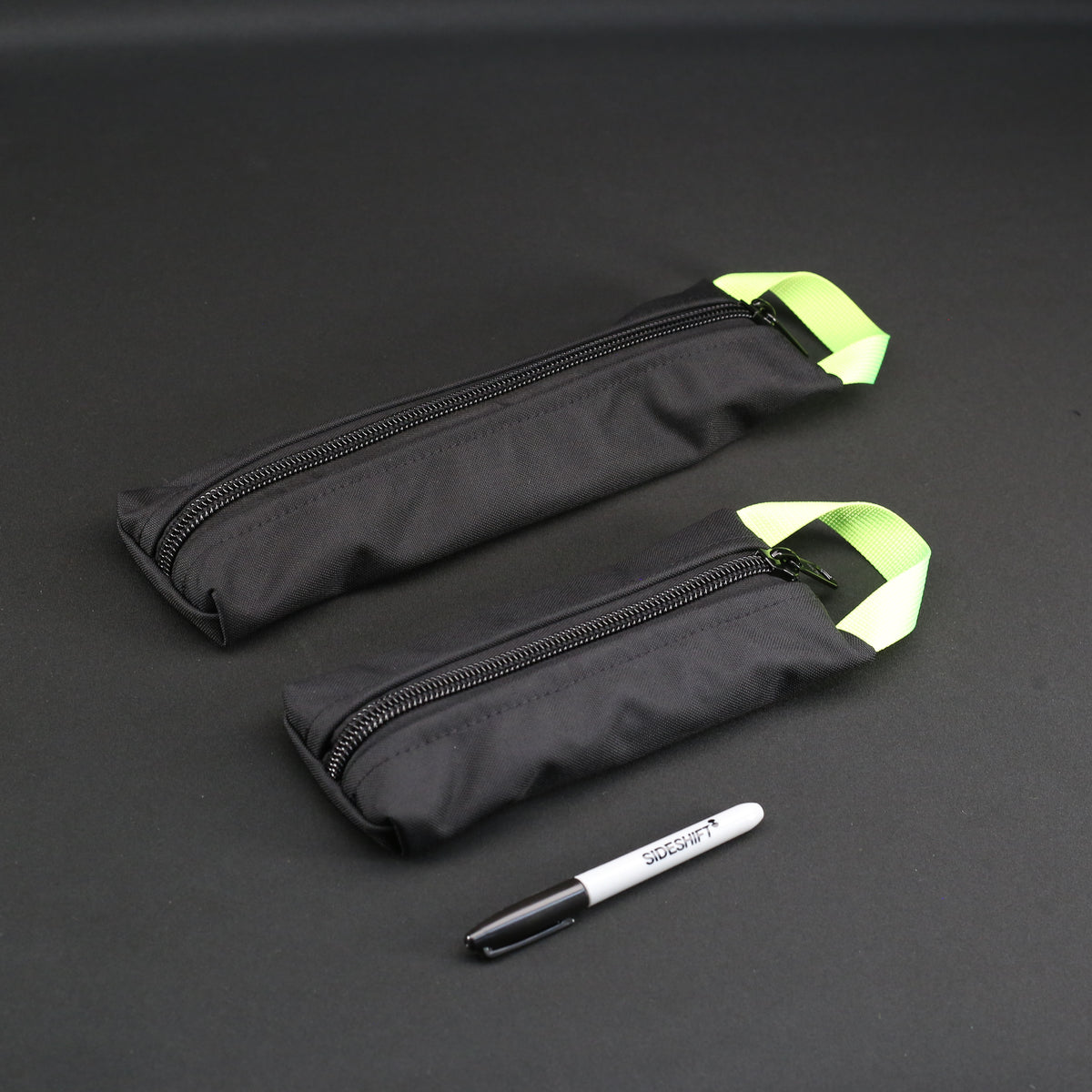 Grab Pouch in Black x Green