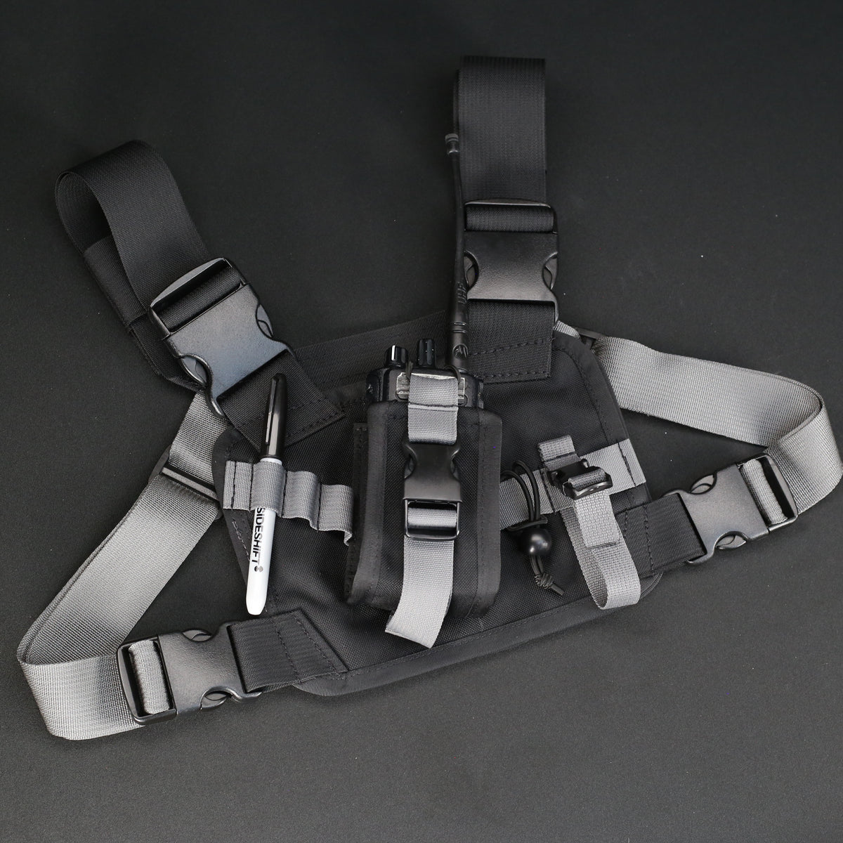 Chest Rig - Type 7 Special in Black x Wolf Grey