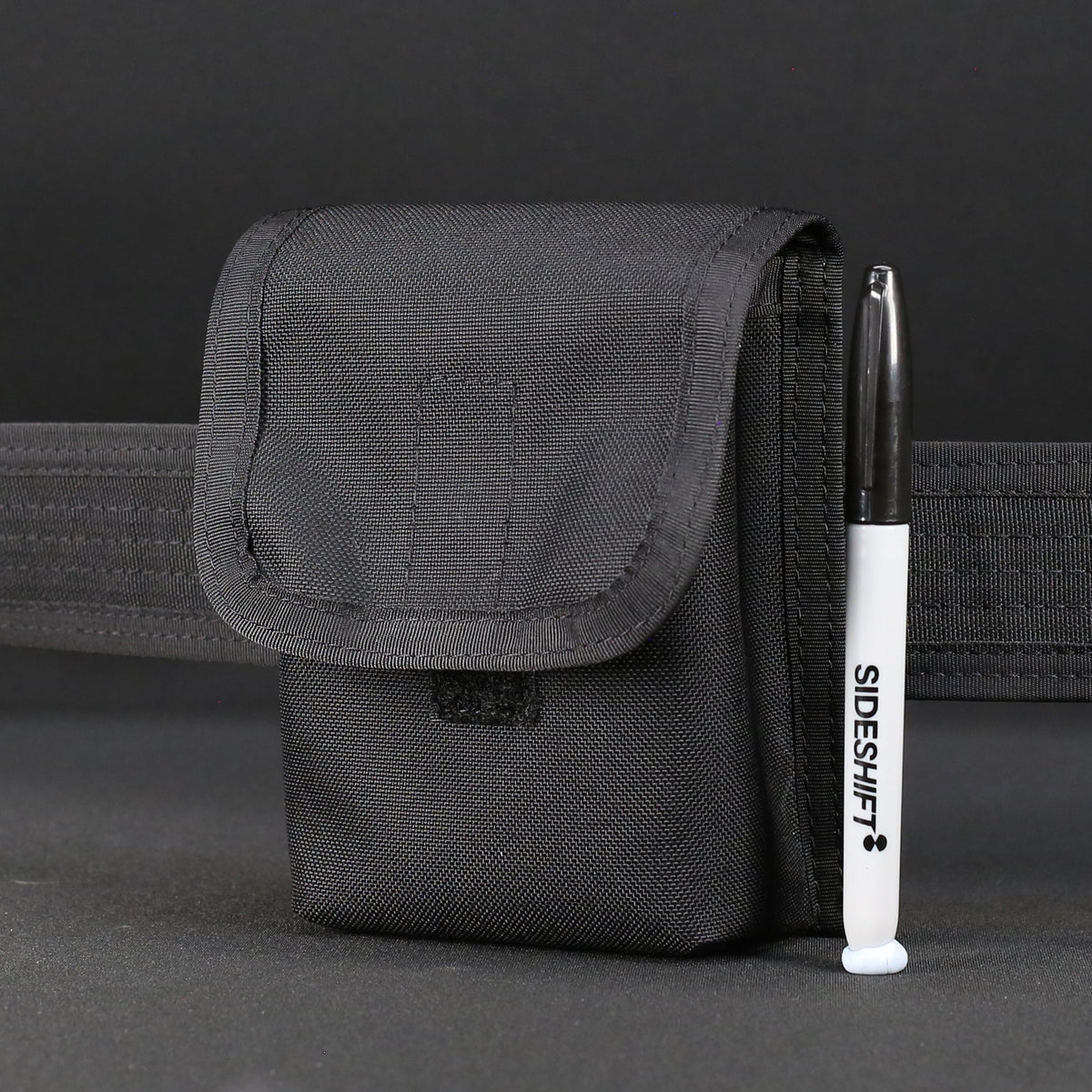 Belt Utility Pouch in Black x Fluro Yellow