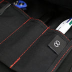 Small Tri-Fold Tool Roll in Black x Red