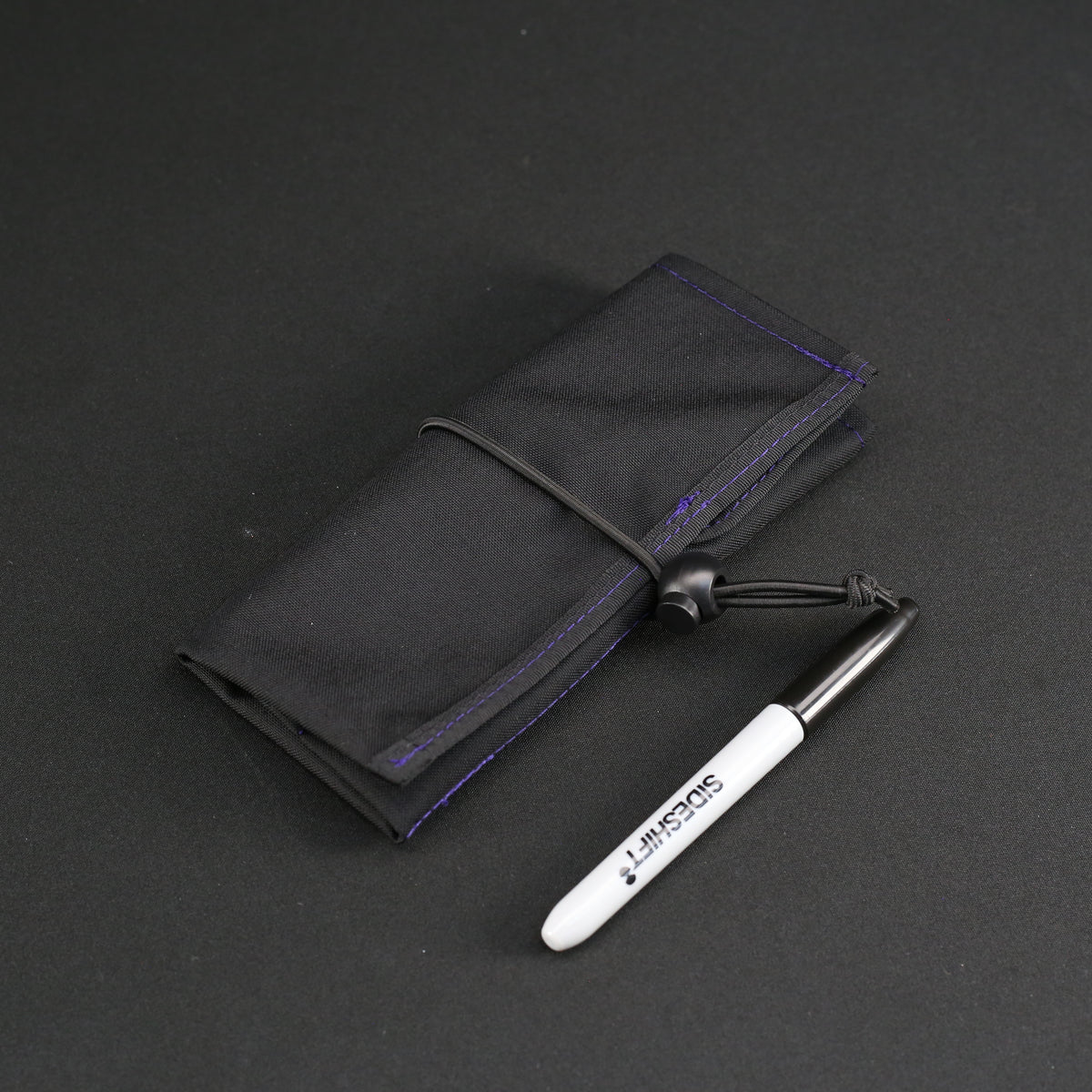 Small Tri-Fold Tool Roll in Black x Purple